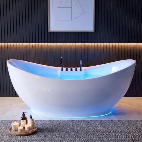 MEDUNJESS 71" Acrylic Whirlpool Tub