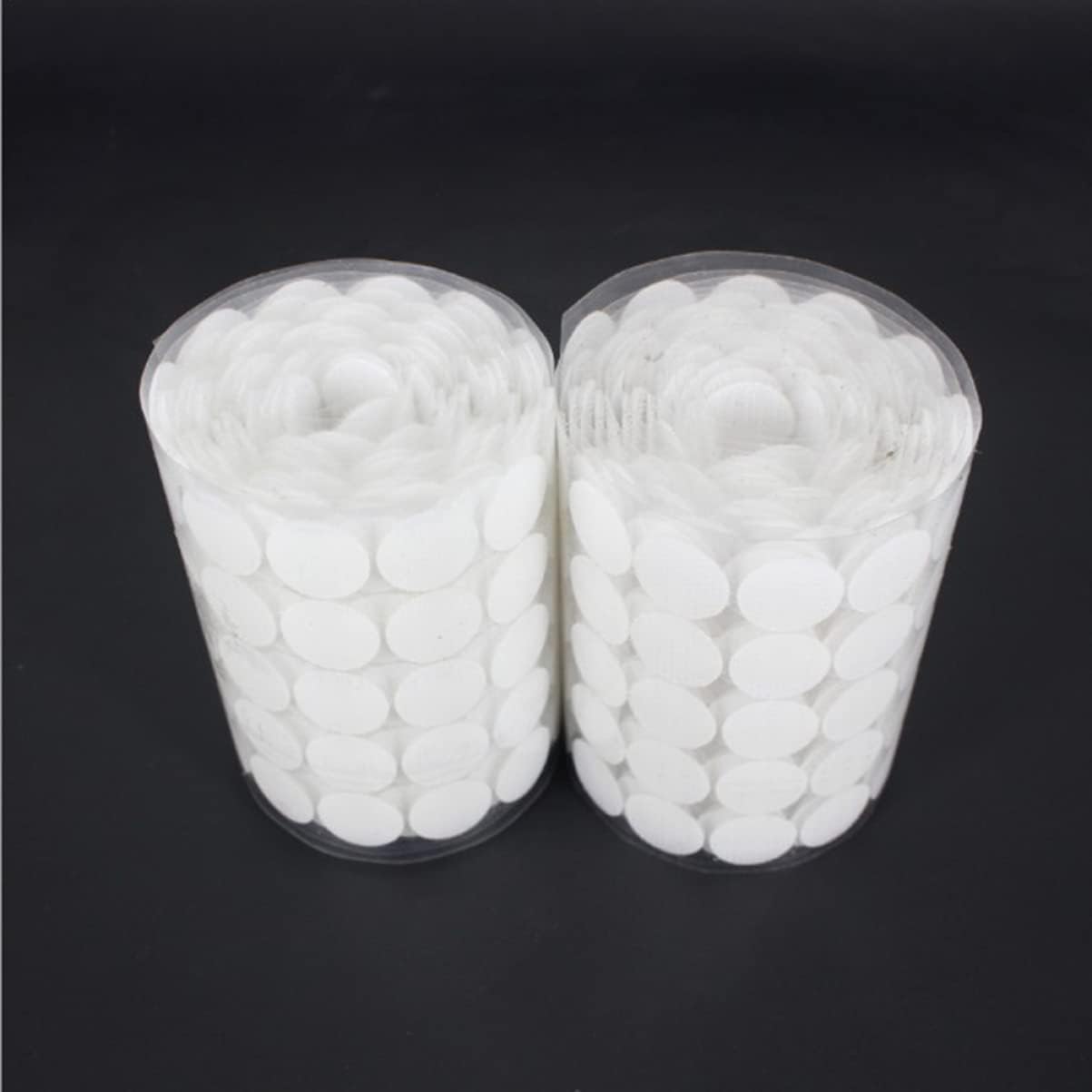 STOBOK 600pairs Hook Tape Refills for Desk Adhesive Stickers Loop Tape Peel and Stick Smooth Surface Friendly