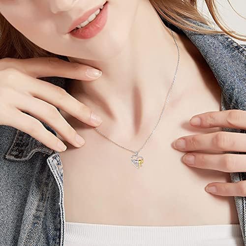 Elephant Necklace, 925 Sterling Silver Cute Animal Elephant Pendant Necklace Jewelry Birthday Christmas Valentine's Day Gifts for Women Girls