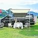 Yescom 4.6x6.6' Car Side Awning Rooftop Pull Out Tent Shelter PU2000mm UV50+ Shade SUV Outdoor Camping Travel Beige
