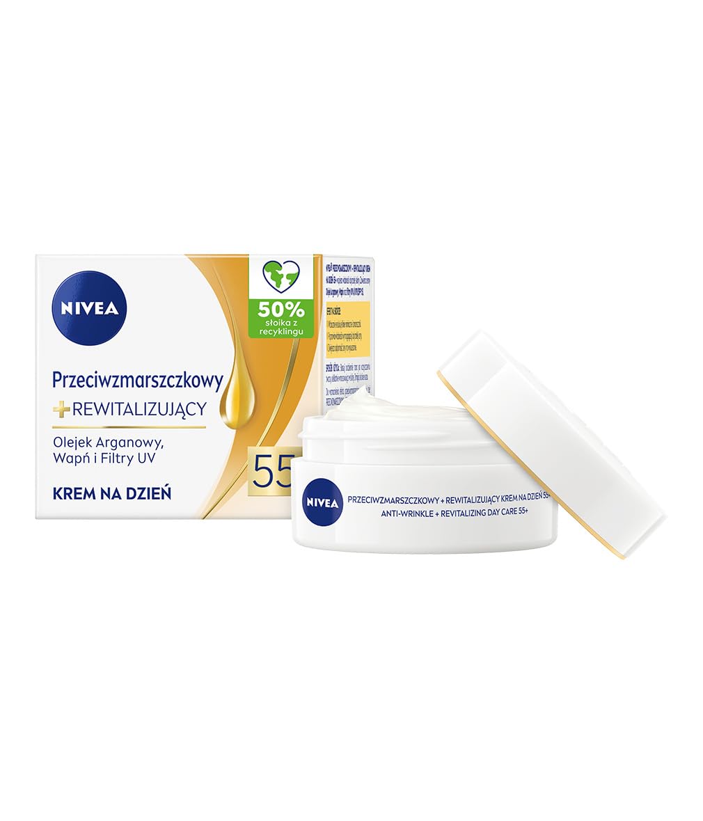 Nivea Anti-Falten + Revitalisierende Gesichtscreme Für Tag 55+, Spf 15, 50Ml