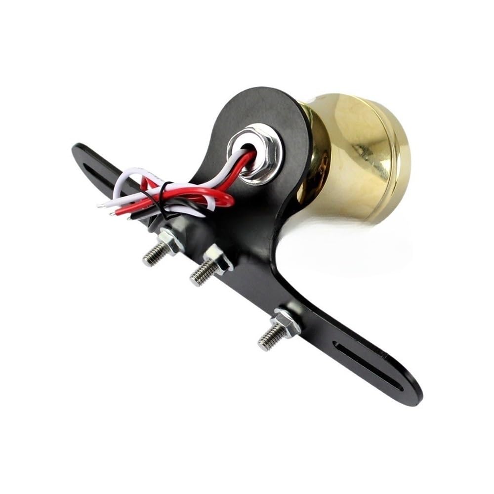 Fanale Posteriore Moto Stop Luce Motocicletta In Ottone Per Fanale Posteriore A LED Personalizzato Per Cafe Per Scrambler Griglia A Maglie Lampada Stop Freno Con Luce Targa