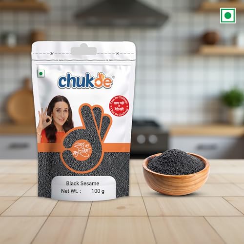 Image of Chukde Black Sesame Seeds - Unhulled, Nutrient-Rich Seeds 100gx2