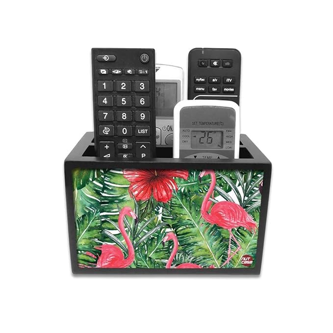 Nutcase Designer Wooden Remote Control Holder Stand Organizer Caddy for TV/AC Remotes-Multipurpose Desk Organiser-6�x4�x4� 4