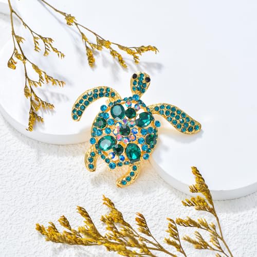 Image of Animal Brooch for Women Rhinestone Brooch Pin 18k Gold Plated Animal Lapel Pin Fashion Jewelry Gift for Mom Wife