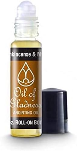 Oil of Gladness Aceite de unción de incienso y mirra, aceite para oración diaria, ceremonias y bendiciones, 13 oz roll-on