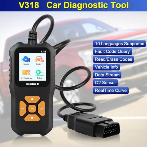 Escáner OBD2 coche V318 lector código coche herramientas diagnóstico motor 3
