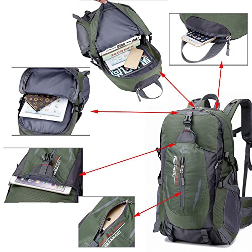 Mochila impermeable de senderismo 35L para niños negra miniatura 2