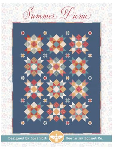 Riley Blake It's Sew Emma Summer Picnic Quilt Pattern by Lori Holt of Bee in My Bonnet, Perfect for Quilting, DIY Crafting, and Home Decor