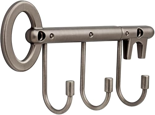 Liberty Llavero vintage plateado de 7 pulgadas con 3 ganchos