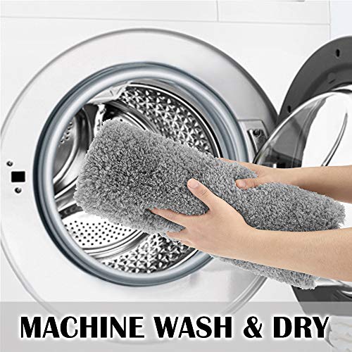 Suchtale Bathroom Rug Non Slip Bath Mat For Bathroom (16 X 24, Grey) Water Absorbent Soft Microfiber Shaggy Bathroom Mat Machine Washable Bath Rug For Bathroom Thick Plush Rugs For Shower #TOP5