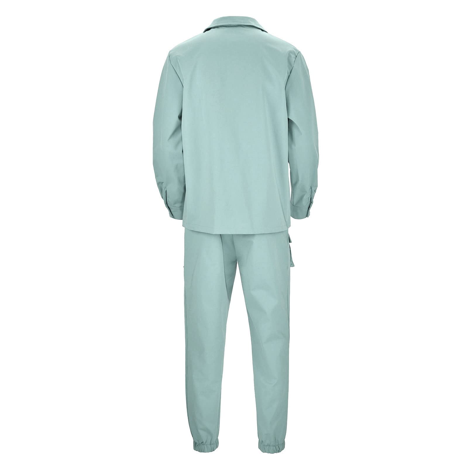 Tuta estiva da uomo Casual Cargo Pantaloni da trekking Allenamento Joggers Pantaloni della tuta Girare giù Set di camicia per gli uomini Daily Loungewear Suit