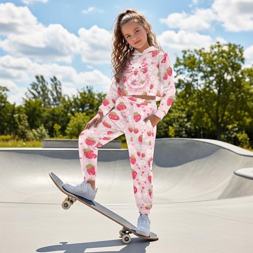 HUIACONG Girls Sweatsuits for Kids Sweat Suit Children Sweat Set3