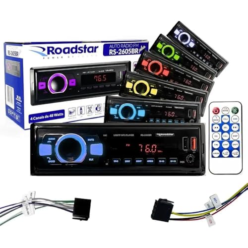 Rádio Automotivo Bluetooth Mp3 Player USB SD Roadstar - RS2605BR ES