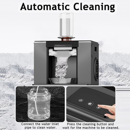 Electric Ice Crusher - Automatic Cleaning, Effortless Shaving for Home Bars & Restaurants, Heavy Duty, Stainless Steel, Quick & Easy Ice Shaving Machine