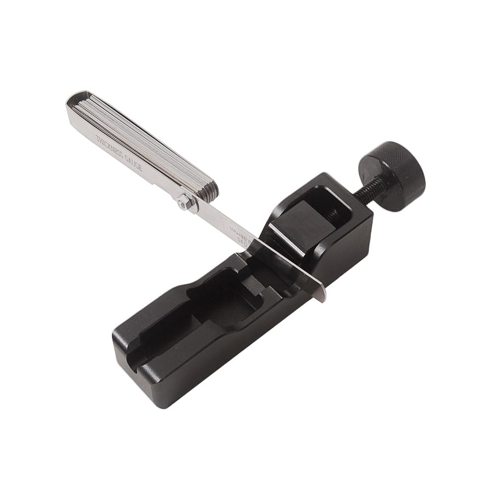 Oldbones Outil d'écart de bougie d'allumage avec jauge d'épaisseur - Outil universel pour bougie d'allumage compatible avec la plupart des bougies d'allumage de 10 mm, 12 mm, 14 mm, 16 mm (noir)