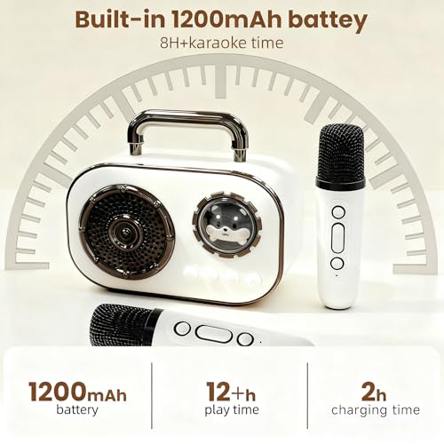 Microphone sans fil pour enfants chantant mini karaoké 2 micros Bluetooth portables