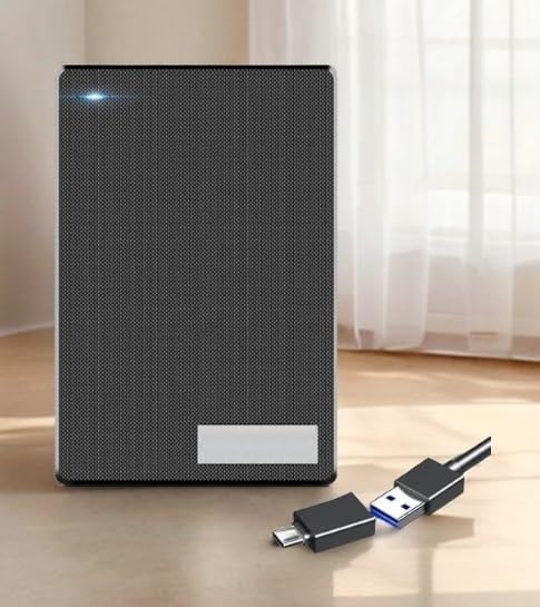 500GB External Portable 2-in-1 Type C & USB 3.0 High Speed Ultra Slim Hard Drive -, Compatible with PC, Mac, Laptop, Linux, PS4, Xbox, iPad,…