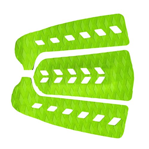 LEIPUPA 3Pcs Surfboard Surf SUP Paddleboard Traction Pad Tail Pad Deck Grips - Green - Thumbnail 2