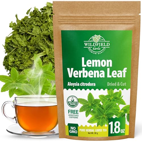 Image of 1.8 oz. Lemon Verbena Herbal Tea (Aloysia Citrodora) - 51g Dried Lemon Verbena Herb Tea Cedron