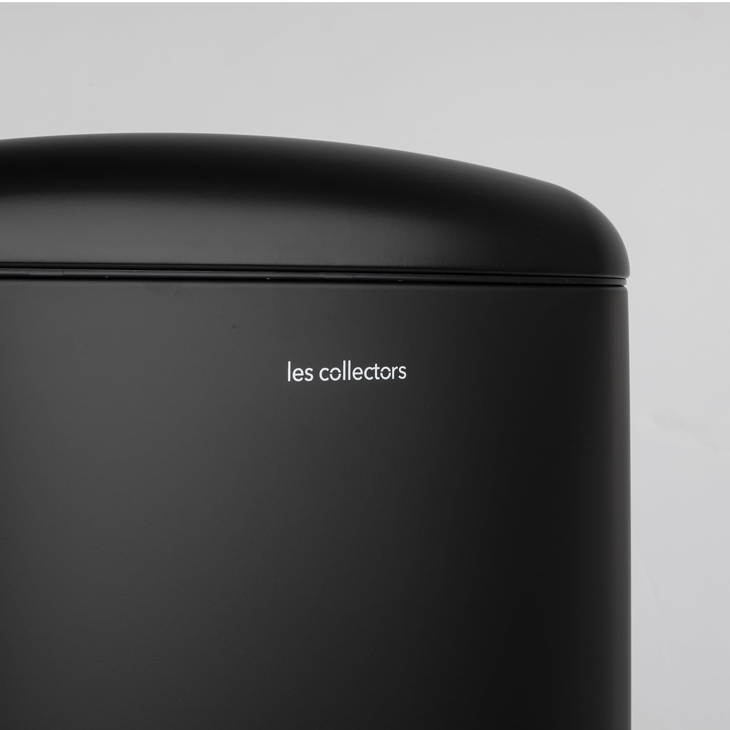 Les Collectors Kosz na śmieci z pokrywką, metal, czarny, 30 l