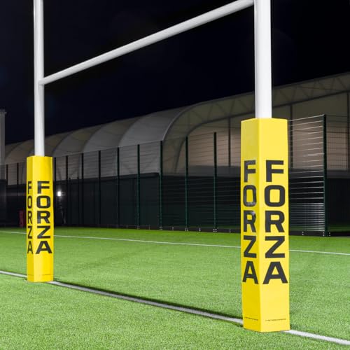 FORZA Rugby and Football Post Protector Pads | World Rugby Regulation Foam Padding (6ft) – Weatherproof PVC Covers – Fits Posts Up to 4inch Diameter – Easy Hook & Loop Fastening (Pack of 1)
