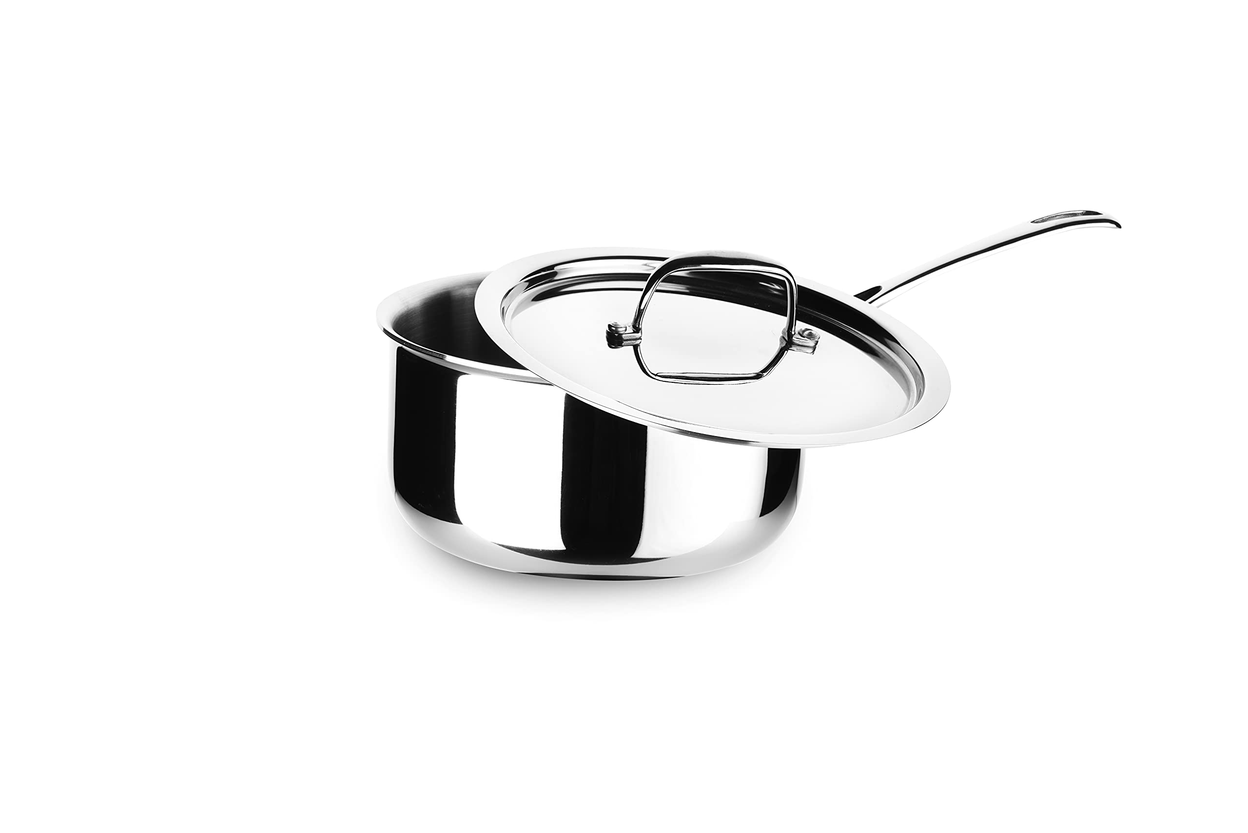 Crystal TriPro -Triply Stainless Steel Saucepan with Lid - 14 cm (Induction Bottom) - Image 2 thumbnail