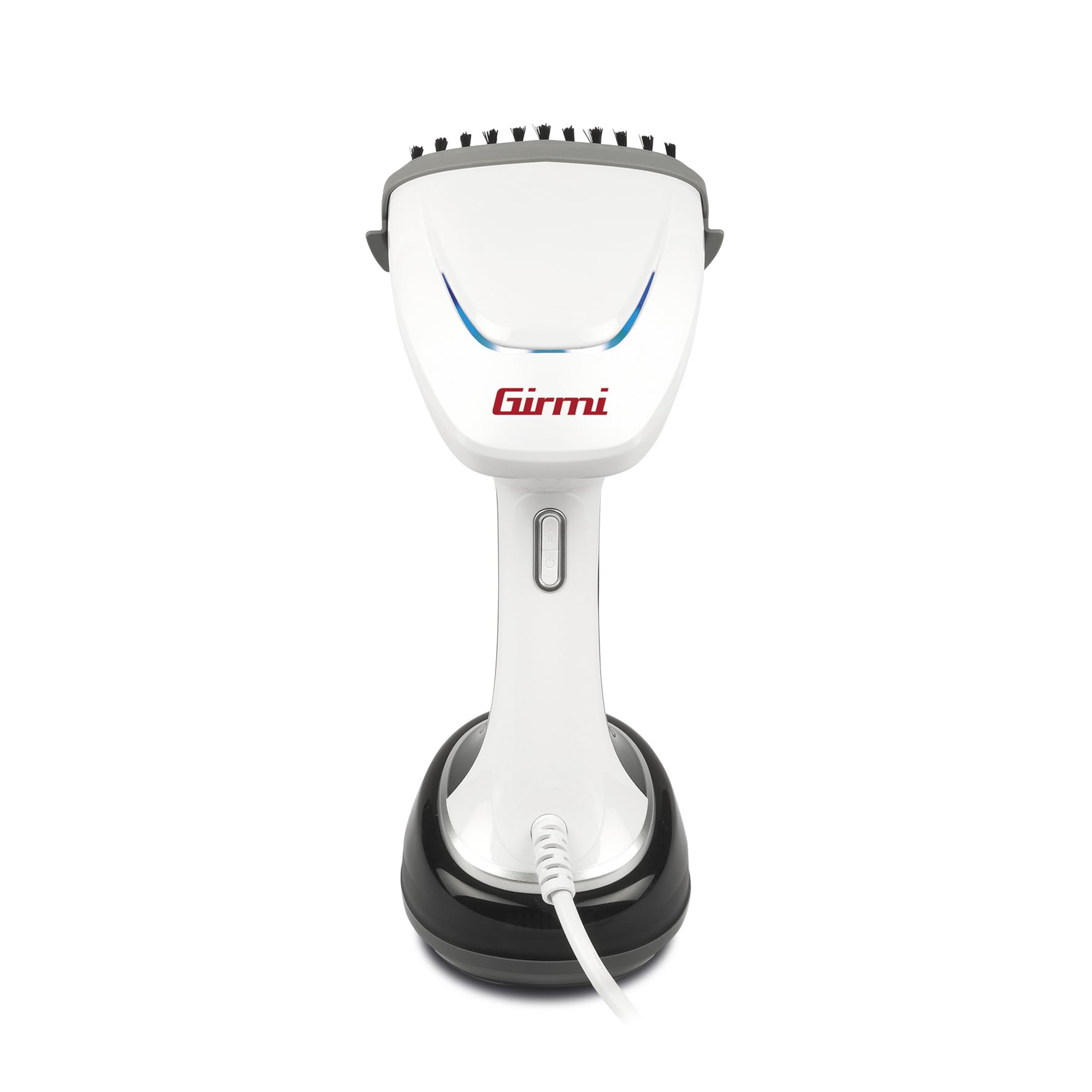 Girmi ST92 Ferro da Stiro Verticale a Vapore da viaggio, Stiratrice,1700 W, Piastra INOX, Capacità 360cc, Funzione Auto-spegnimento, Pronto in 40 sec, Accessori inclusi, Bianco/Grigio
