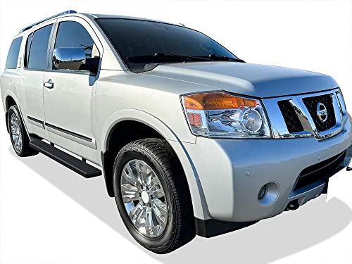 Estribos negros de acero inoxidable para Nissan Armada miniatura 2