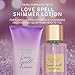 Victoria's Secret Fragrance Body Lotion & Body Mist Set (Love Spell Shimmer)