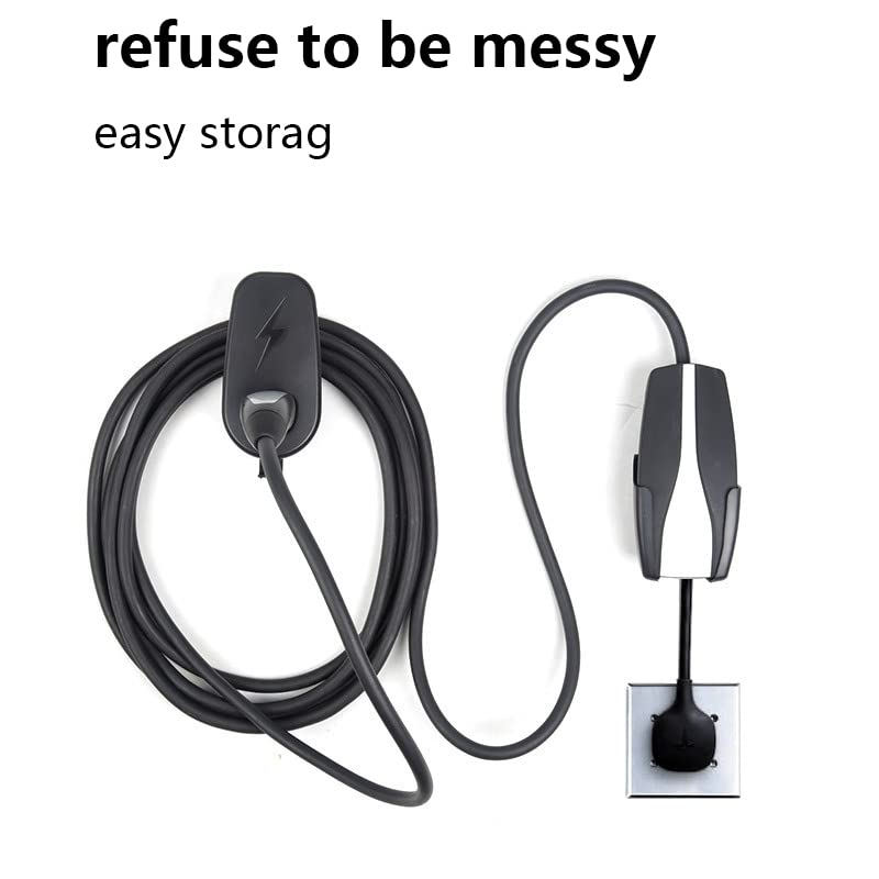 Supporto Per Cavo Di Ricarica Tesla – Organizzatore Da Parete In Alluminio Per Model 3/Y/X/S/Cybertruck, Con Staffa Per Connettore Mobile - 2