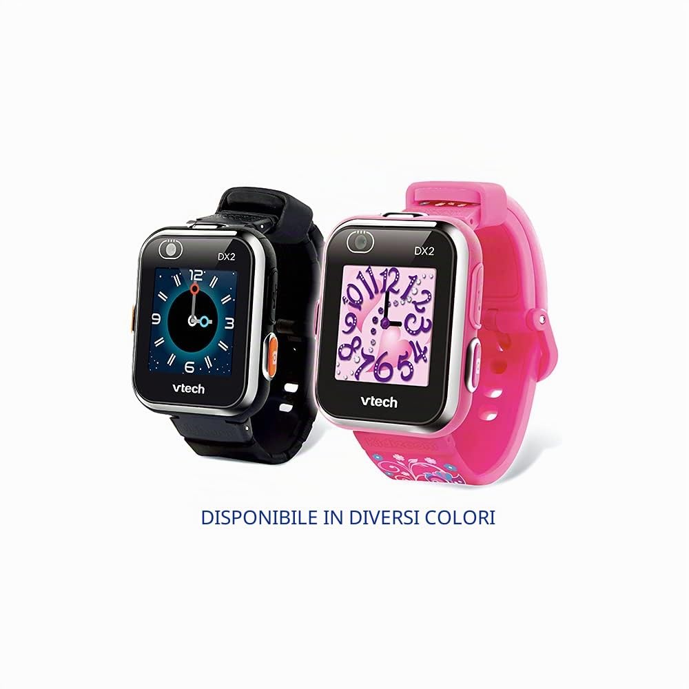 VTech - Kidizoom Smartwatch Connect DX2 Raspberry, Smartwatch per bambini, Smart Watch per bambini - 5/13 anni - Versione FR