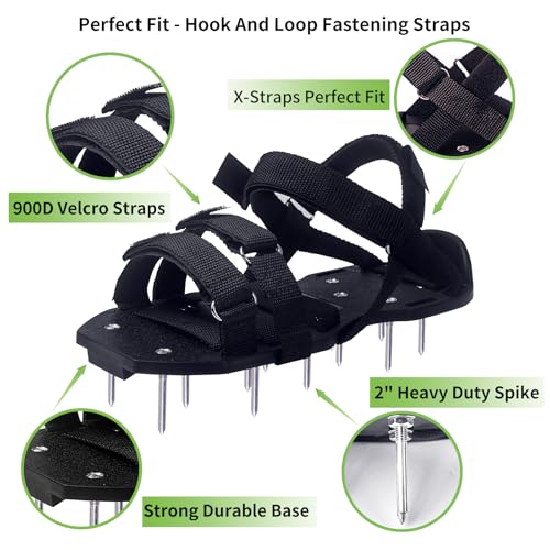 Zapatos Aireadores para Césped con Spikes Ajustables miniatura 3