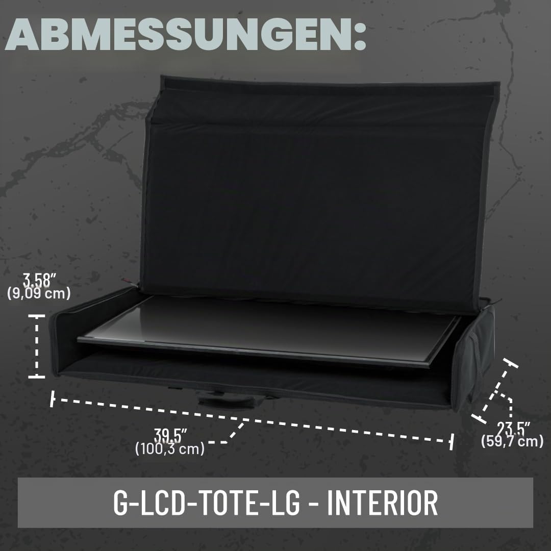 Gator Cases gepolsterte Nylon-Tragetasche für den Transport von LCD-Bildschirmen, Monitoren und Fernsehern zwischen 40"-45"; (G-LCD-TOTE-LG)