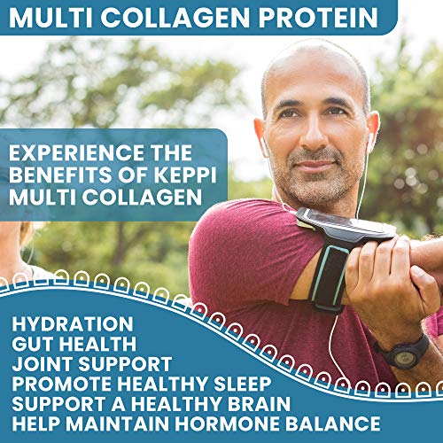 KEPPI Multi Collagen Protein Powder - 5 Types of Pure Food Sourced Collagen Peptides - Marine, Free Range Chicken & Bovine Bone Broth Peptides - Thumbnail 4