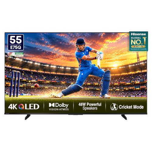 Hisense 139 cm (55 Inches) 4K Ultra HD Smart Hi-QLED TV | 48W Spe...