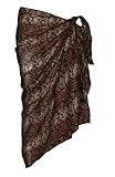 P4F Snake Print Cotton Sarong (Brown)