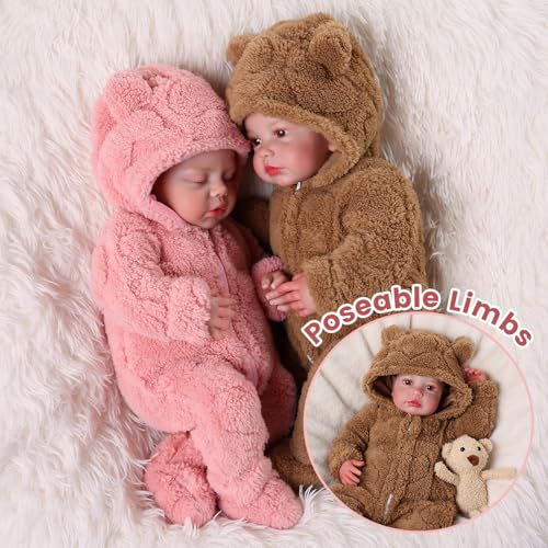 Muñecas Reborn Gemelas Realistas de 20 Pulgadas miniatura 7