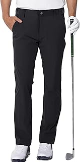 Homme Imperméable Pantalon de Golf Extensible Sports Golf Pants avec 4 Poches