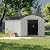 Patiolife 10x12 FT Barn Style Outdoor Metal Shed, Steel Yard Shed with Design of Four Sloping Roof and Lockable Doors, for Backyard Patio Lawn, Grey