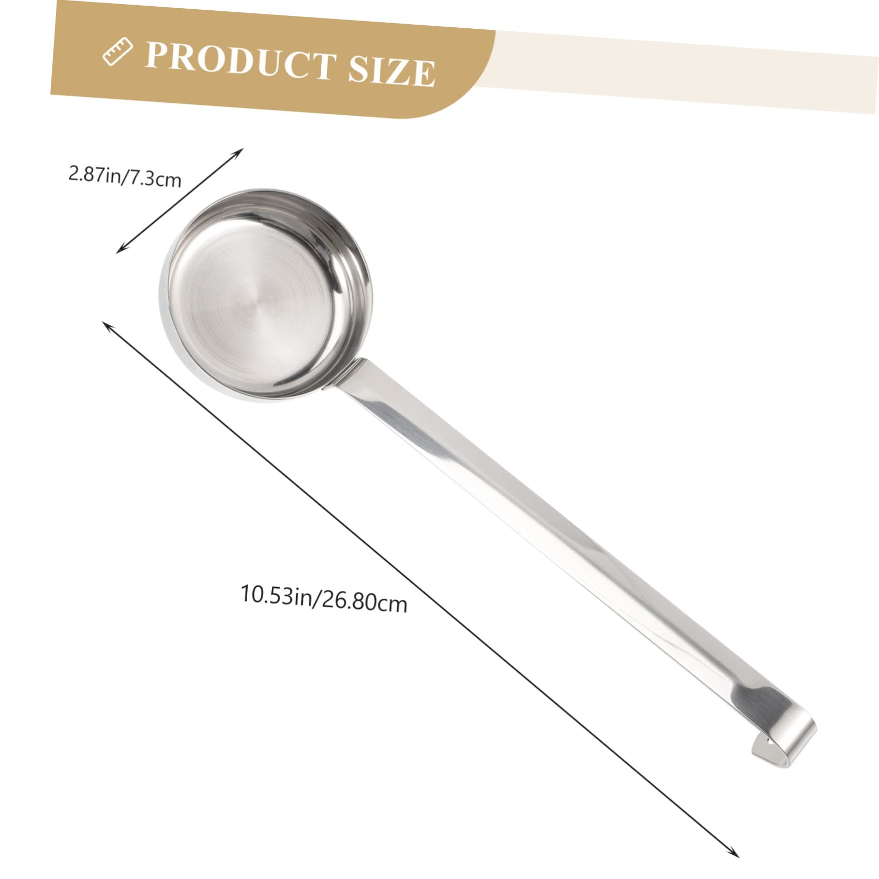 VALICLUD Long Handle Pizza Spread Ladle Stainless Steel Ketchup and Soup Spoon for Serving Sauces Gravy and Dressings Smooth Finish Easy to Clean and Use