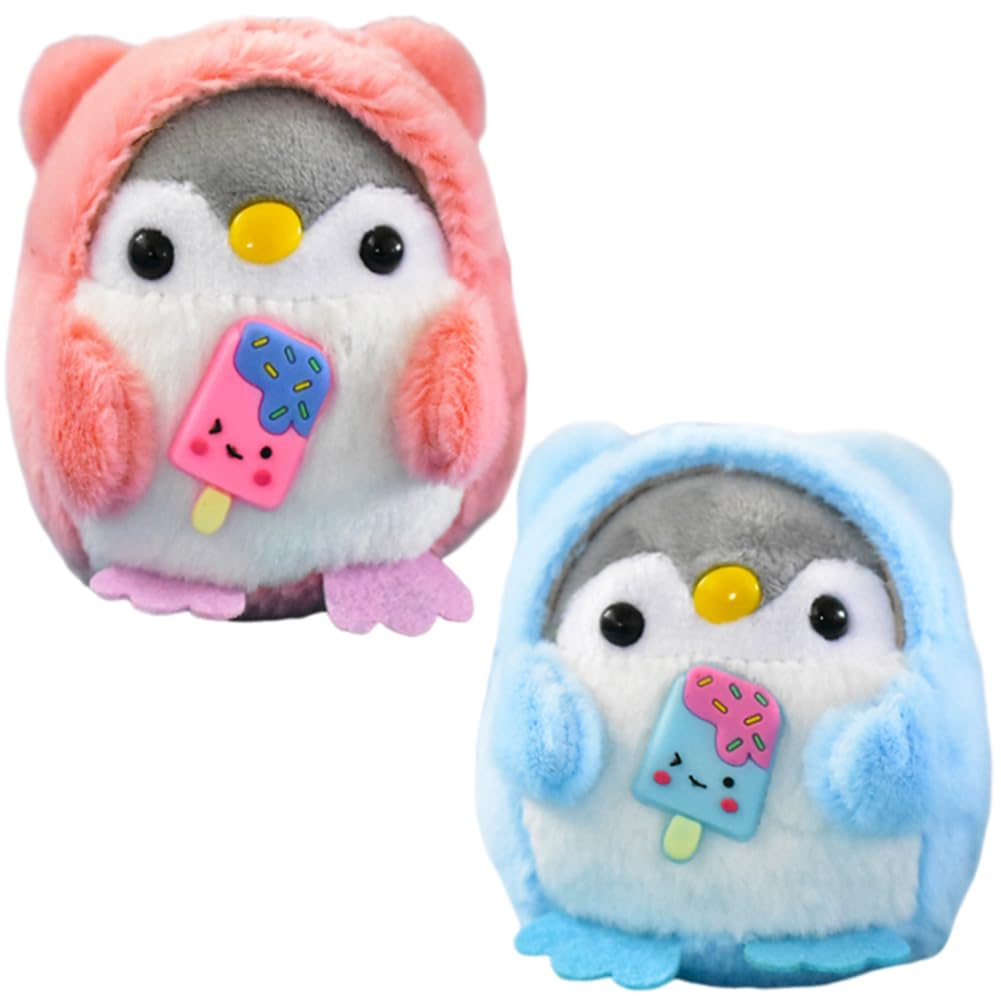 OVYALCJ Penguin Plush Toys, 2PCS Soft Stuffed Animal Pendant Hanging Ornaments