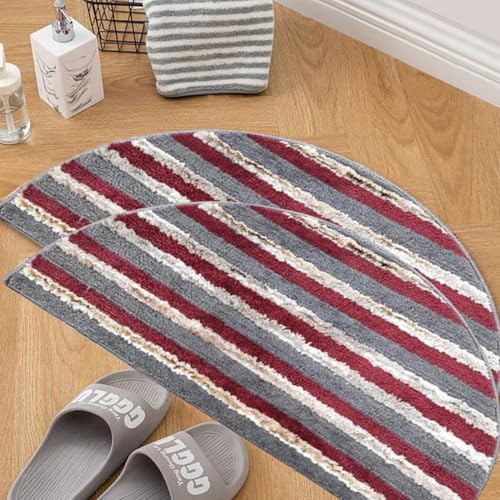 Image of Door Mats for Home | Door Mats for Home Entrance | Door Mat for Bathroom| Soft & Super Absorbent Mats for Shower | Washable, Non-Slip & Quick-Drying Mats (Pack of 2) (Multicolor 10)
