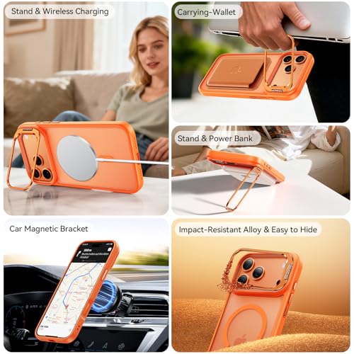 Peerock for iPhone 18 Pro /17 Pro Case with Stash Lens Stand - image 7