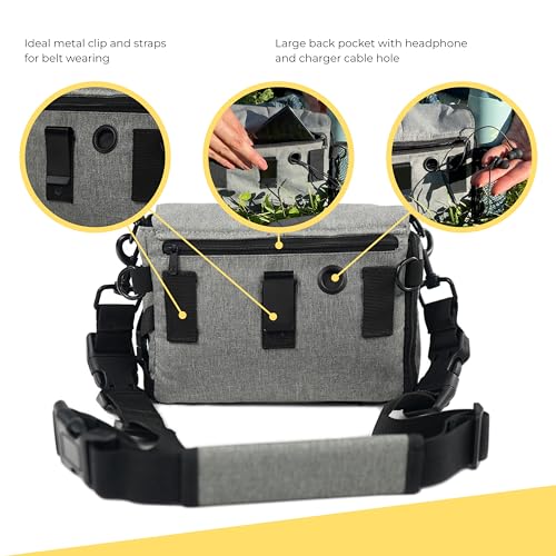 Arrivly SixWalker Leckerlibeutel für Hunde mit Magnetverschluss, Praktischer Futterbeutel Hundetraining, Multifunktionaler Leckerlitasche für Hunde mit Herausnehmbaren Innentasche (Grau)