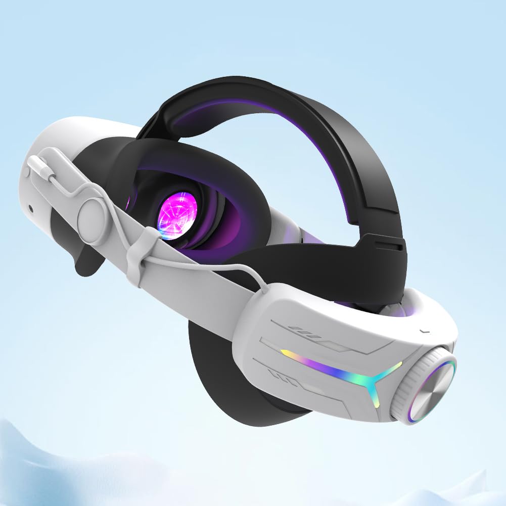Generic Cinghia regolabile RGB con batteria da 12000 mAh per prolungare la durata della riproduzione Cinghia per la testa di ricambio Supporto migliorato e bilanciamento alternativo cinghia per la