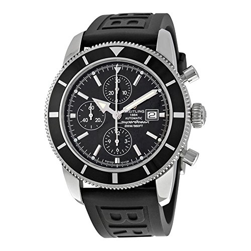Breitling Superocean Heritage Automatic Chronograph Black Dial Black Rubber Mens Watch A1332024-B908BKPT3