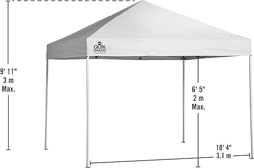Miniatura 4 de Quik Shade Marketplace MP100 - Toldo instantáneo de 10 x 10 pies, color blanco