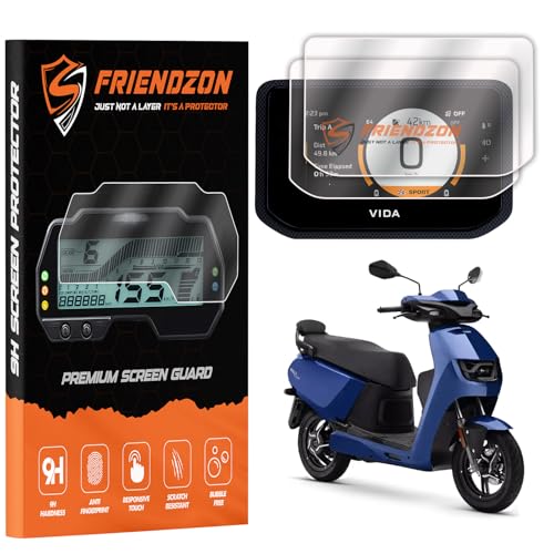 Image of Screen Guard For Hero VIDA VX2 GO [2026] Electric Scooter || 4.3 Inch Color LCD Display | Anti-Bubble | Scratch Resistant | HD Clear | Anti-Fingerprint | Color LCD Display Protector [Not Tempered Glass] (Pack of 2)
