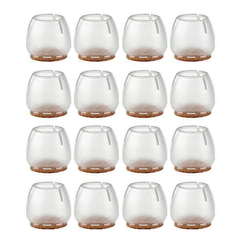 WCIC - Juego de 16 Protectores para Patas Redondas de Silla de Silicona para Muebles y Patas